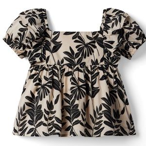 Janie and Jack palm floral puff sleeve